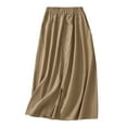 thumbnail image 2 of Awdenio Skirt for Women Plus Size Women Printed Cotton and Linen MIDI Style Skirt Drawstring Skirt, 2 of 9