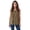 Dark Olive Floral Print, variant on Women's Plus Size Pleated Tank