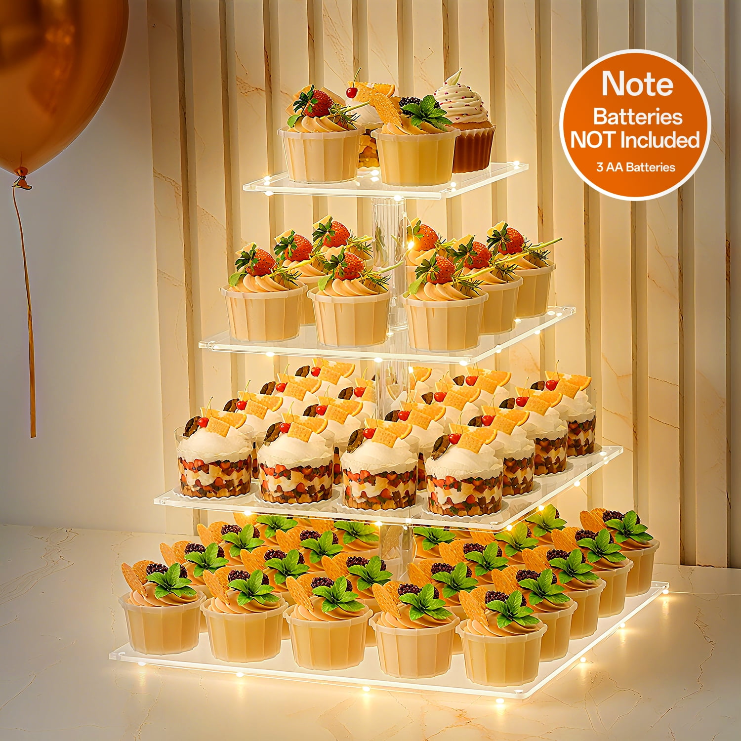 TE 3-Tier Cupcake stand gâteau Dessert fête de mariage de l'événement