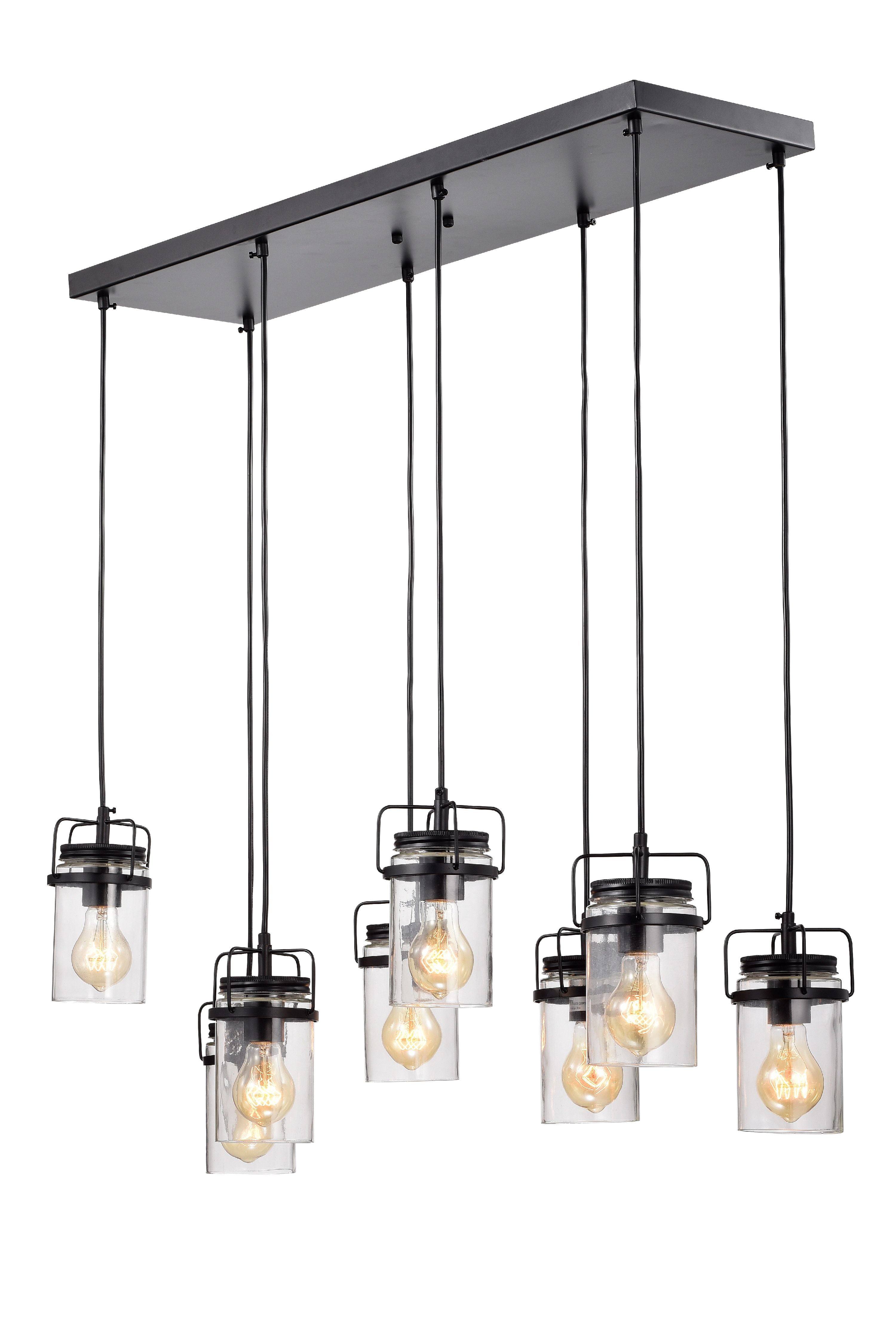 Margarita Oil Rubbed Bronze 8Light Pendant with Clear Glass shade