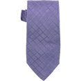 thumbnail image 1 of Kenneth Cole Mens Peter Grid Self-tied Necktie, Purple, One Size, 1 of 1