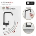 thumbnail image 6 of Stylish 14" Ht Single Handle Matte Black Pull Down Folding Kitchen Faucet K-151N, 6 of 11