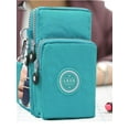 thumbnail image 4 of PULLIMORE Womens Small Crossbody Phone Bag Water Resistant Nylon Zipper Shoulder Bag Purse Wallet For Sport Shopping Travel (Green), 4 of 9