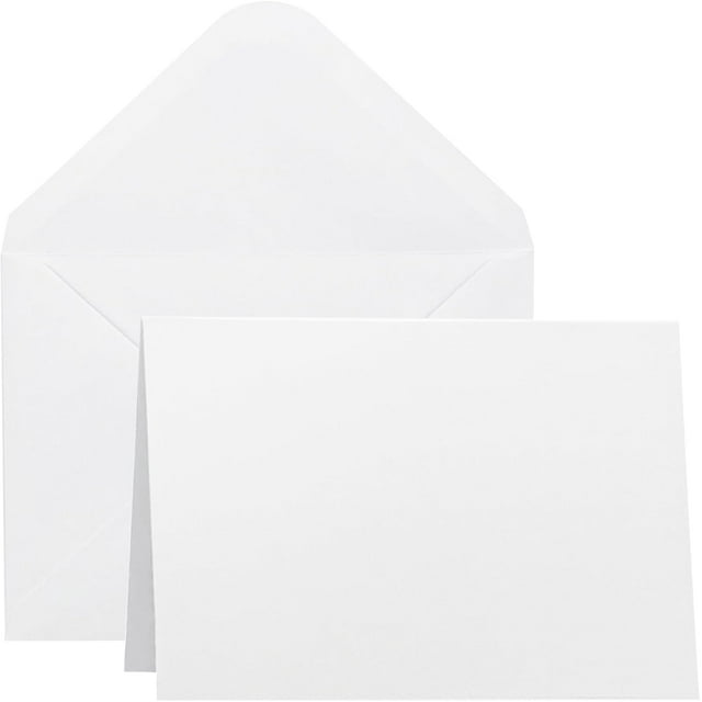 Blank Cards and Envelopes 5x7 inches, 50 Pack White Blank Note Cards Greeting Card and Envelope Set, Folded Cardstock with Envelopes for DIY Greeting Card, Thank You Card, Invitations