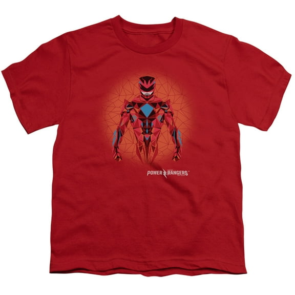 Power Rangers - Red Power Ranger Graphic - Youth Short Sleeve Shirt - Large