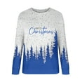 thumbnail image 4 of Winter Savings Clearacne Sweatshirt for Women Women's Round Neck Long Sleeved Merry Christmas Christmas Tree Snowflake Printed Casual Top Christmas Hoodie, 4 of 4