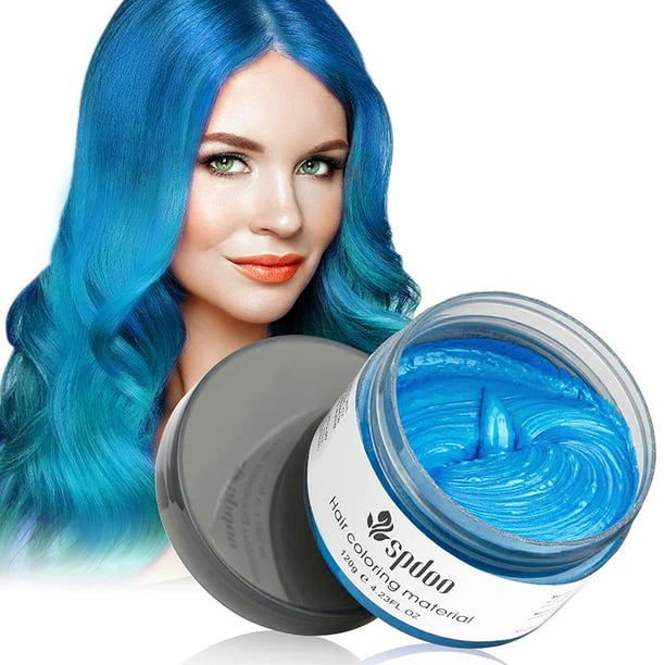 Hair Color Wax, Blue Temporary Modeling Hair Wax DIY Color Dye Styling  Cream Mud Instant Washable Beard Hairstyle Wax For Daily & Party Use -  