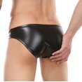 thumbnail image 2 of Vedolay Panties Men's Underwear Dot Print Short Leg Split Sides Loose Fit Shorts Casual Briefs,Black 3XL, 2 of 5
