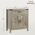 thumbnail image 3 of HOMCOM Buffet avec 1 Tiroir 1 Armoire de Rangement Buffet, Gris, 3 of 9
