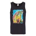 thumbnail image 2 of Wild Bobby Dean Russo Neon Colorfu Dolphin Animal Lover Men Graphic Tank Top, Black, Large, 2 of 5