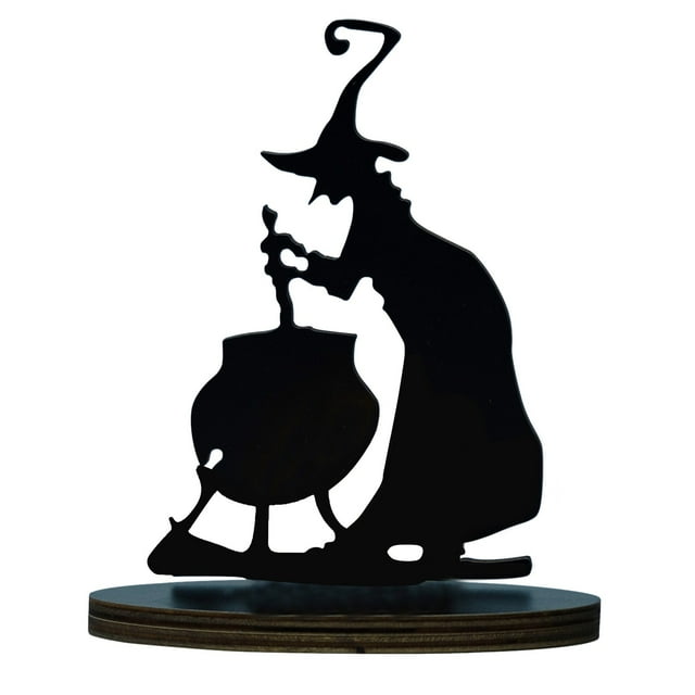 Candelabro de bruja de Halloween Adornos decorativos para el hogar Adornos decorativos curiosos Adornos de bruja Truco o trato Crisol Sin vela