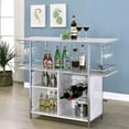 thumbnail image 5 of Furniture of America Naar Multi-Storage Bar table, White and Chrome, 5 of 7