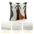 thumbnail image 4 of Shangniulu Bohemia Style African Tribe Women Theme Throw Pillow Cover Ethnic Characteristics Cushion Cover Sofa Couch Bedroom Decorative Square Pillowcase 20x20in, 4 of 5