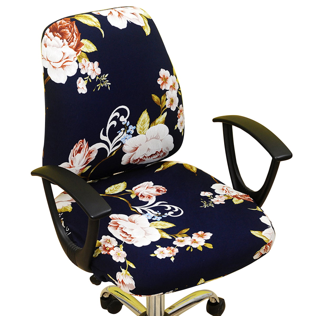 Stretch Jacquard Home Office Computer Chair Seat Covers, Swivel Chair