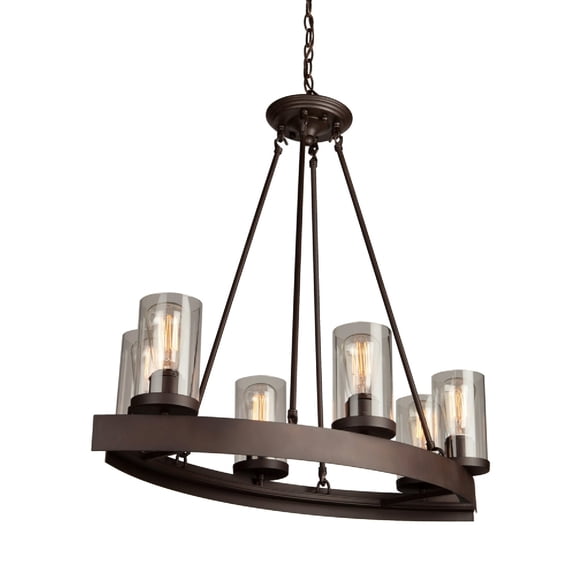 AC10005 Artcraft Lighting Menlo Park-6 Light Chandelier in Transitional Style-13.5 Inches Wide by 28.75 Inches High     -Traditional Installation