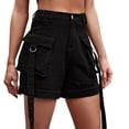 thumbnail image 7 of Cargo Denim Shorts for Women High Waisted Relaxed Fit Jorts Casual Trendy Summer Hot Pants with Pockets, 7 of 7