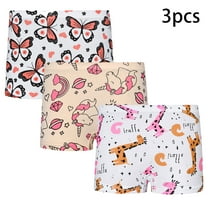 QUDDERR 1-9Years Little Girls' Cotton Underwear Kids Baby Panties Soft Cool Breathable Comfort Panty Briefs Toddler Undies(Pack of 3)