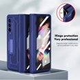 thumbnail image 5 of MonsDirect for 7.6 inch Samsung Galaxy Z Fold 4 5G 2022 Case, Hard PC Case with Hidden Stand, Anti-Drop Free Folding Hinge Cover with Screen Protector & Lens Protection for Galaxy Z Fold 4, Blue, 5 of 7