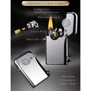 Classic Retro Soft-Flame Brass Kerosene Lighter,Refillable, Automatic Ignition, Safety Lock, Grinding Wheel, Swiss,Luxury, Collectible, Men's Gift, Thorens Gen 1 Single Claw Glossy with Brand Emblem