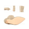thumbnail image 2 of BLISSFUL STEP Women's Boots Glitter Over The Knee Stiletto Heel Pointy Toe Party Boots Gold 8, 2 of 4