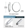 thumbnail image 6 of PROSTEEL Chunky Silver Hoop Earrings for Women 60MM X-Large Hoops Jewelry Mother's Day Christmas Birthday Graduation Day Gifts for Mom Daughter Adults, 6 of 8