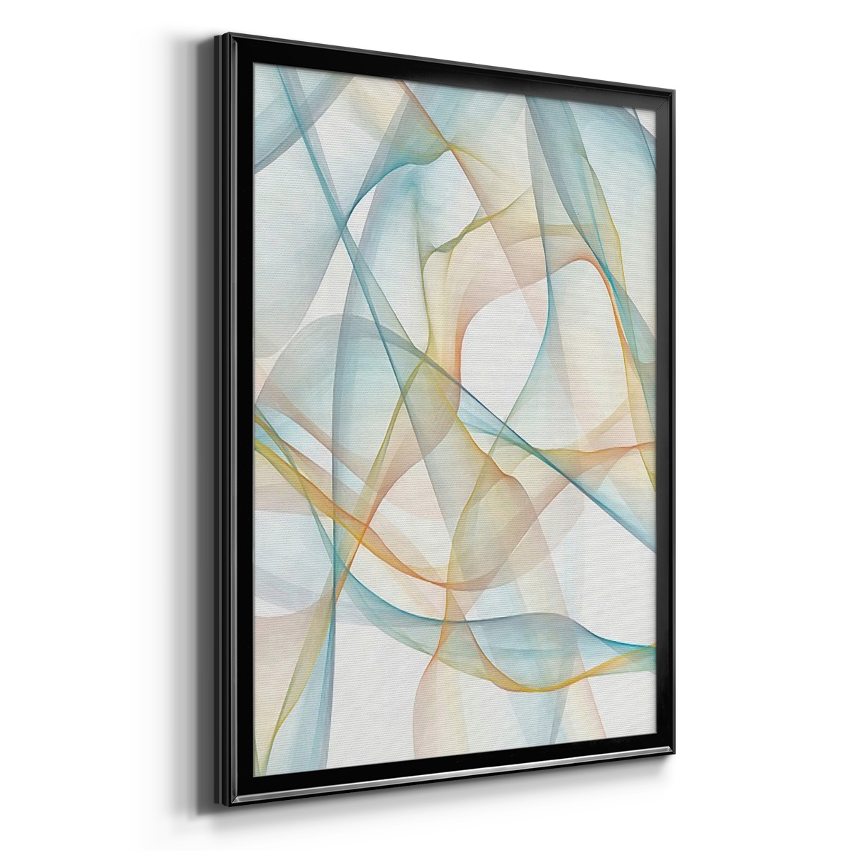 Curves and Waves III Premium Framed Print, in Gold, Black, or Silver - Ready to Hang