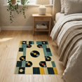thumbnail image 3 of ODIKA 2'x3' Washable Samll Area Rug Non-Slip, Low Pile Vinyl Music Vintage Album Grid Abstract Equalizer Record Minimalist for Entryway, Kitchen, Laundry Room, 3 of 7