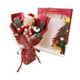 thumbnail image 2 of Lindo ramo de oso de peluche con flores artificiales, regalo creativo para Navidad. s Red, 2 of 9