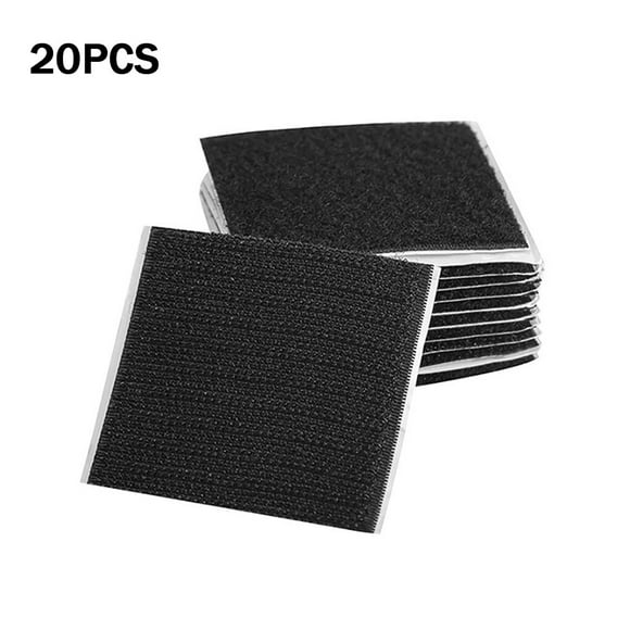 Matsuzay 20 piezas de doble cara, sábanas fijas sin costuras para sofá cama, alfombra, mantel, antideslizante, fijo, 6cm, hebilla de anclaje, Tela de costura y artesanía Negro 20 piezas