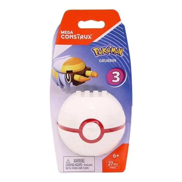Juguete de Construcción Mattel MEGA Pokémon Pokébola Coleccionable de Generaciones Varios modelos 1 Pieza