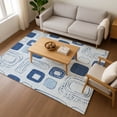 thumbnail image 7 of Addison Rugs Mayfield Premium Machine Washable Transitional Geometric Blue Rectangle Rug, 3' x 5', 7 of 7