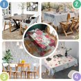 thumbnail image 6 of Pioneer Flower Floral Print Pattern Rectangle Tablecloth 60"x120",Waterproof Polyester Rectangle Table Cloth, Wipeable Spillproof Polyester Tablecloth for Dining, Camping, Indoor and Outdoor, 6 of 6