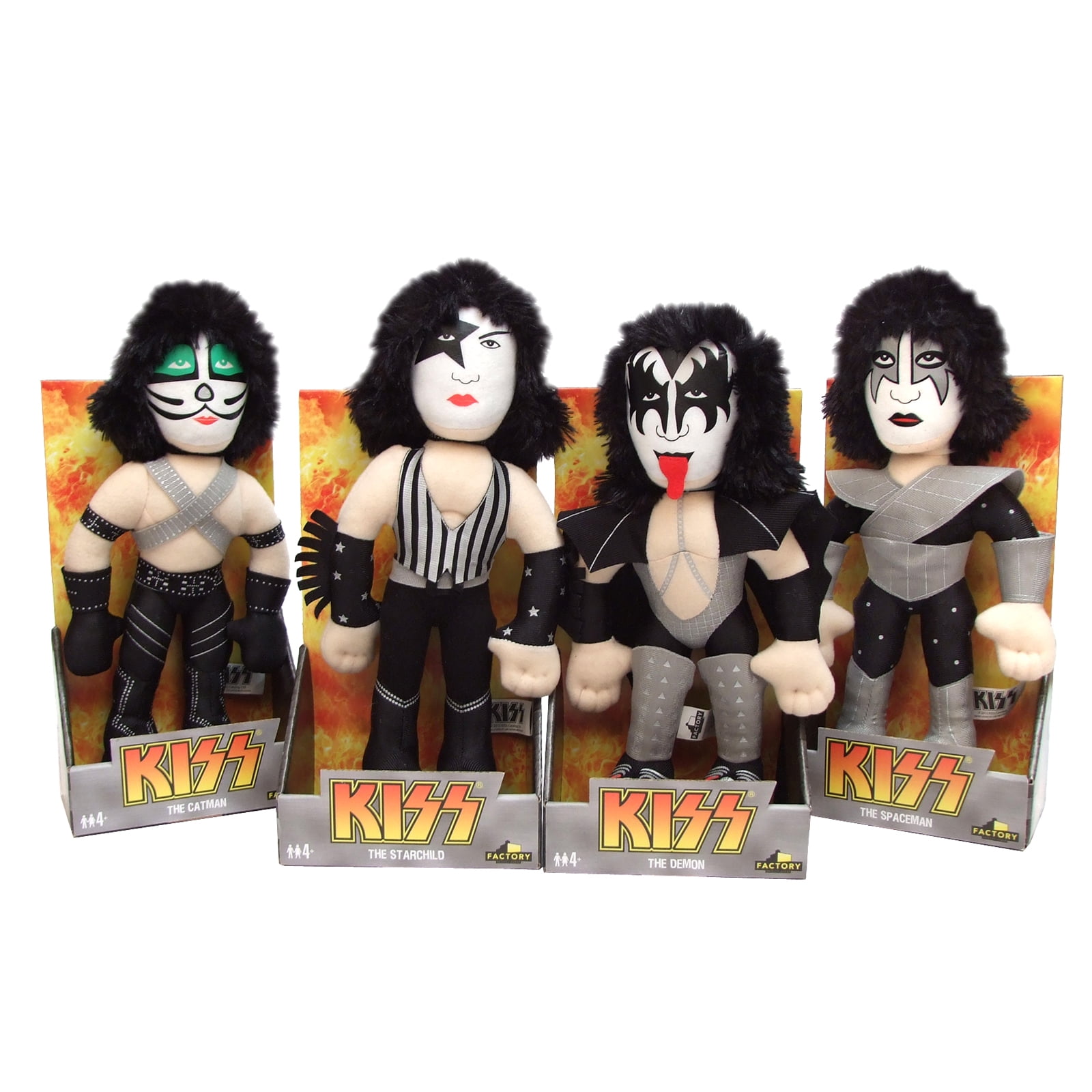 KISS 2013 Factory Entertainment Love Gun Band Members Plush 12" Dolls