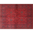 thumbnail image 1 of Ahgly Company Indoor Rectangle Traditional Ferrari Red Area Rugs, 6' x 9', 1 of 6