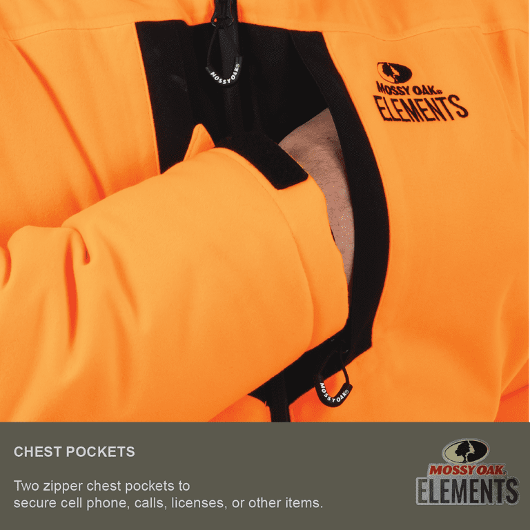 Mossy Oak Elements Men's Sherpa Lined Waterproof Hunting Jacket