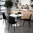 thumbnail image 1 of Sera Dining Table Set for 4 Featuring Modern Kitchen Table with 4 Faux Leather Dining Chairs - (Black & White, Large), 1 of 5