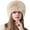 Beige, variant on Winter Faux Fur Hat for Women Russian Style Ladies Ushanka Warm Fluffy Bucket Hat Fuzzy Furry Cap