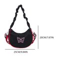 thumbnail image 2 of Bolso Mano Hobo Bag Crescent Hombro Mariposa Casual para Mujeres Niñas, 2 of 7