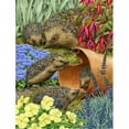 thumbnail image 1 of Carolines Treasures ASA2087GF Hedgehogs In The Flower Pot Flag Garden Size, 1 of 3