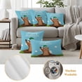 thumbnail image 6 of Happy Groundhog Day Pillow Covers 2 Pack Cartoon Green Hat Groundhog Blue Sky Pillowcase Waterproof Outdoor Throw Pillow Cover for Patio Balcony Rectangular Cushion 20”x12”, 6 of 9