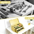 thumbnail image 6 of Mini Steel Tool Box with Drawers - Small Tool Chest for Small Item Storage Organizer - Portable Metal Toolbox Organizer with Tool Drawer (mini yellow), 6 of 13