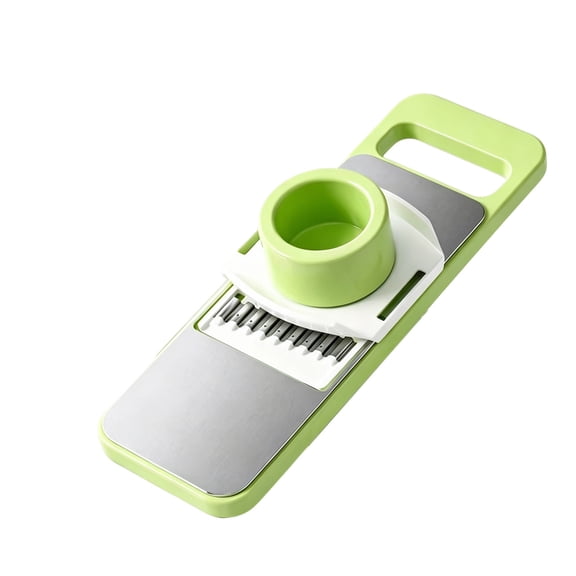 Multifunctional Mandoline Slicer, Stainless Steel Vegetable Grater Shredder with Safety Food Pusher, Approx. 10.8×3.7 in Heavy Duty Kitchen Cutting Prep Tool for Potato, Carrot & Cucumber