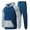 Blue, variant on Men's Tracksuits 2 Piece Set Casual Color Block Relaxed Fit Hoodie Sweatshirt and Joggers Sweatpants Sets Pullover Suit with Pocket Blue L