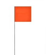 Swanson Tool Co., Inc Orange 25 Pack, Swanson Tool Co Glo Safety Marking Flag, 2.5 inch by 3.5 inch with a 15 inch Wire Staff, Model FOR