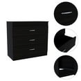 thumbnail image 5 of Melia Three Drawer Dresser, Superior Top, Metal Hardware Black, 5 of 12