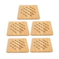 thumbnail image 1 of Salvamanteles De Bambú, Almohadilla Caliente De Bambú Antideslizante, Reutilizable, 5 Unidades, Varios Usos Para Cocina ANGGREK  Otros, 1 of 8