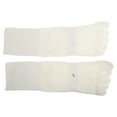 thumbnail image 4 of Unique Bargains  1 Pair Five Toe Socks Comfortable Warmth Socks for Women Creamy-white, 4 of 6