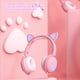 thumbnail image 4 of Bearachild Auriculares brillantes con luz LED, Oreja de Gato, regalo para niñas, auriculares para niños, inalámbricos, estéreo HIFI, graves, Cables de audio/vídeo violeta claro empaquetado en caja, 4 of 5