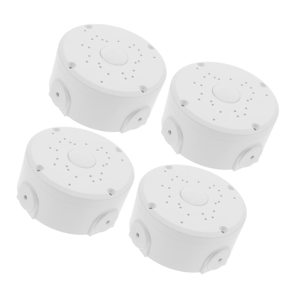 OUNONA 4-Pack Outdoor Electrical Junction Boxes with Ventilation, White Cable Hiding Enclosures for Wiring