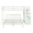 thumbnail image 4 of Bellemave Twin Over Full Bunk Beds with Stairs, Wooden Storage Stairway Bunk Beds Can be Divided into Loft Beds and Platform Bed, No Box Spring Needed (White), 4 of 8